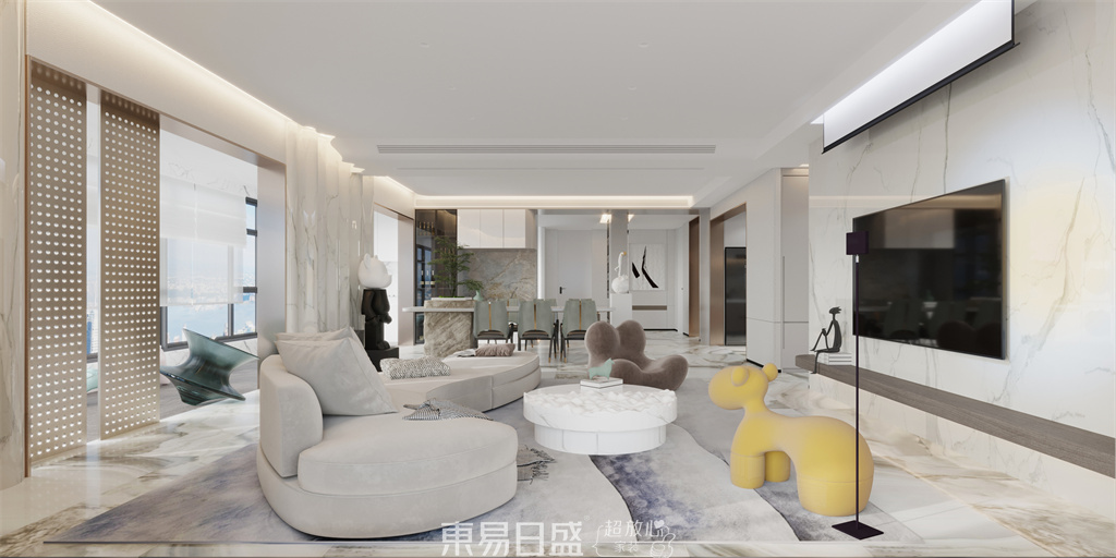 圣兰菲诺-288平米四居室-现代简奢风格案例赏析装修设计理念