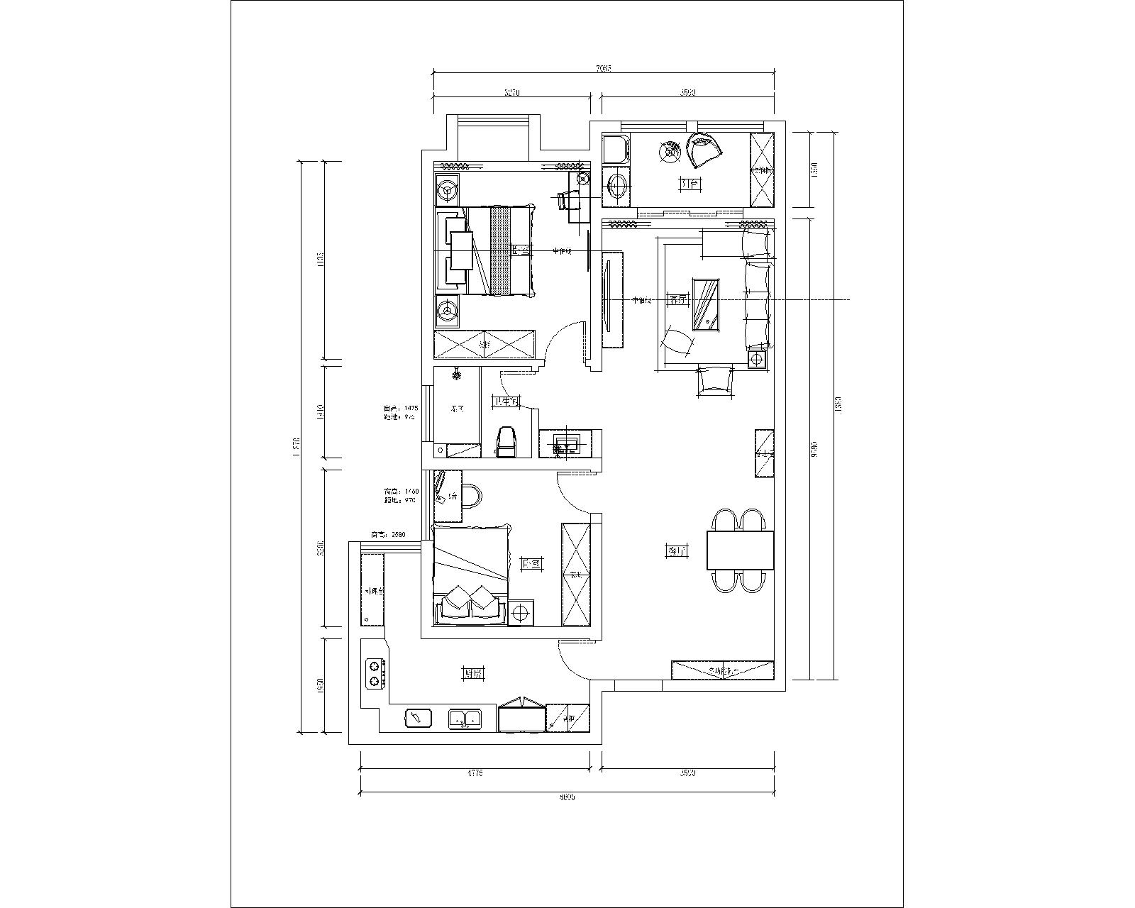 郵政小區-99.5平米-現代簡約-裝修效果圖裝修設計理念