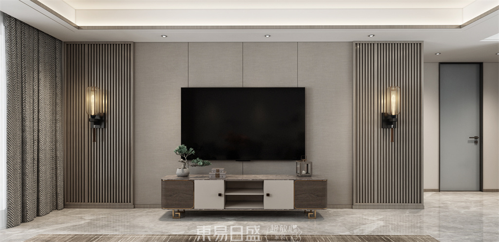 奥德海棠-160平米三居室-新中式风格案例赏析装修设计理念