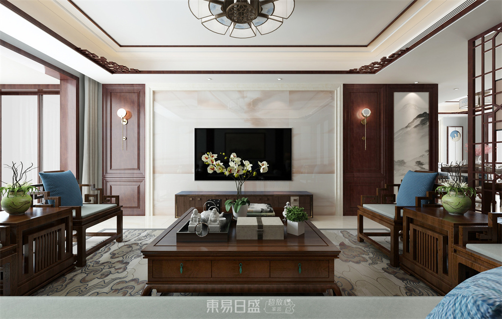 宝德新领域-160平米三居室-古典中式风格案例赏析装修设计理念
