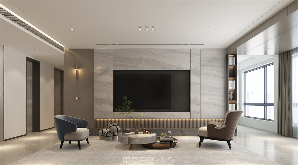 滨河阳光-160平米三居室-现代风格案例赏析装修设计理念