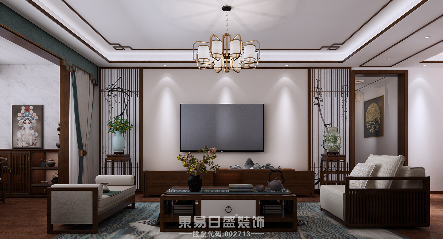 龙庭帝景-四居室160平米-中式风格赏析装修设计理念