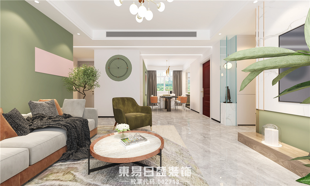 滨河阳光-114平米三居室-现代简约风格案例装修设计理念