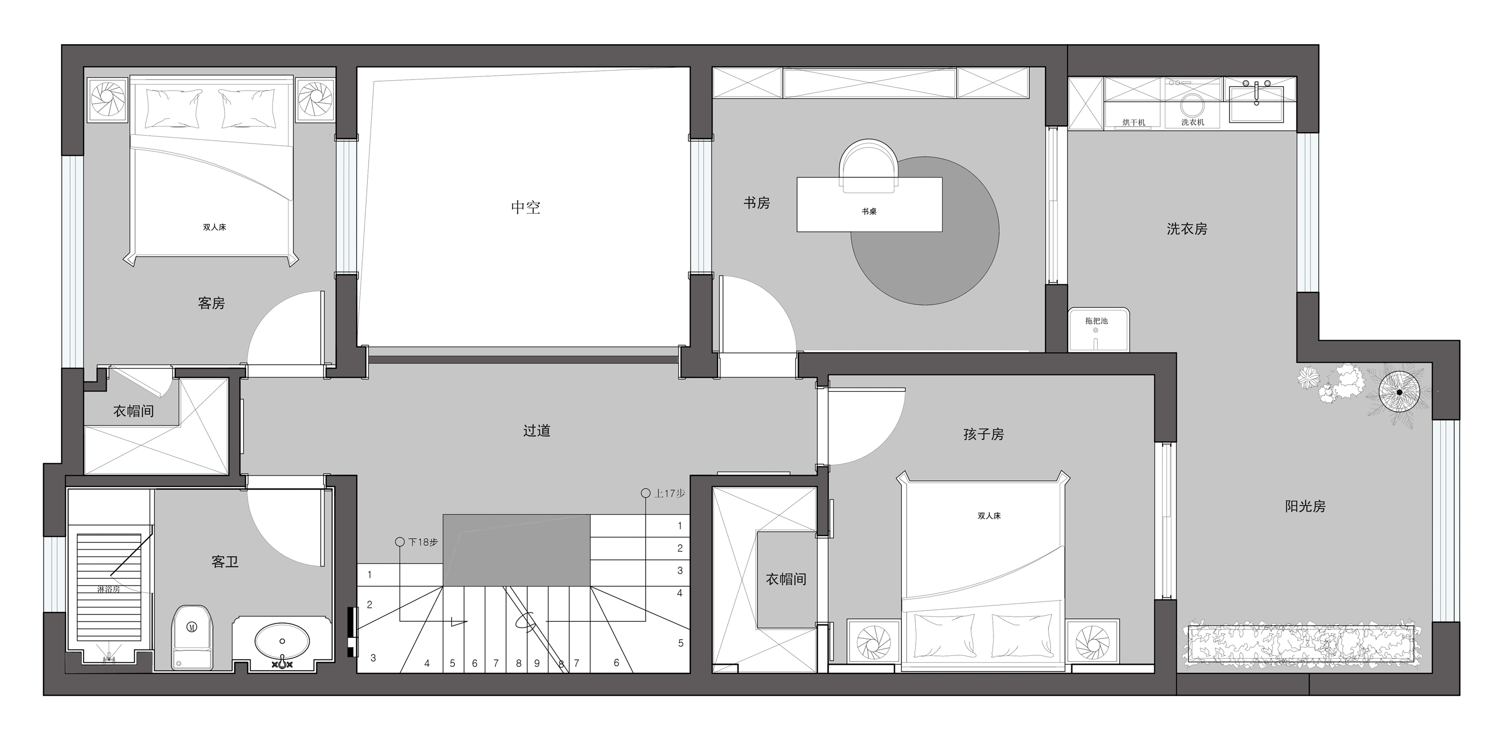 十方界现代三居室装修设计理念