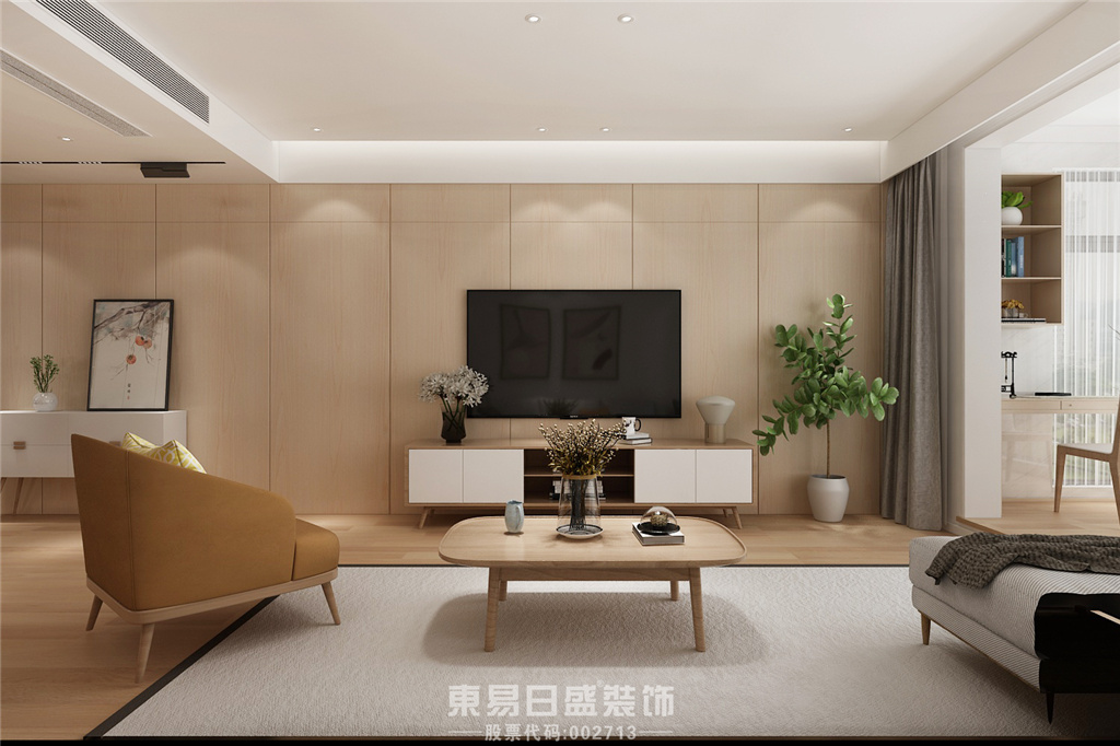 灏园-147平米三居室-日式风格案例装修设计理念