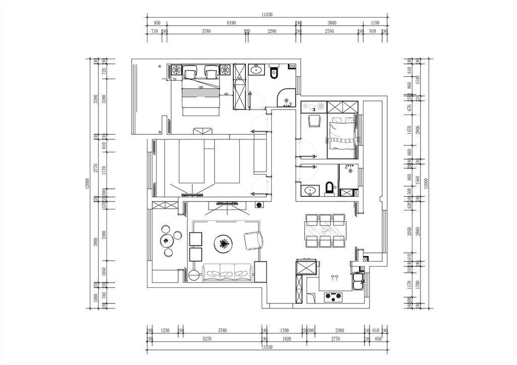 建业十八城-116平米-现代简约-装修效果图装修设计理念